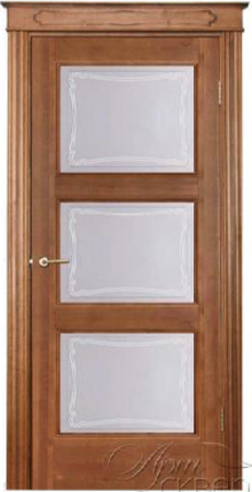 Входная дверь  - Межкомнатная дверь Массив сосны Поставы модель 6/3 ДО коньяк