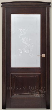 Входная дверь  - Межкомнатная дверь Массив сосны Поставы модель 6/2 ДО 15% орех
