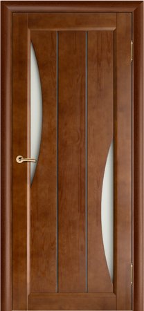 Входная дверь  - Межкомнатная дверь Массив сосны Виларио модель Вега-4 ЧО Темный орех